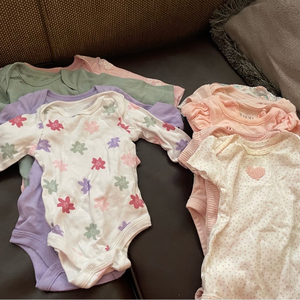 Girls One Piece 9 Pairs Size Newborn